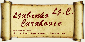 Ljubinko Curaković vizit kartica